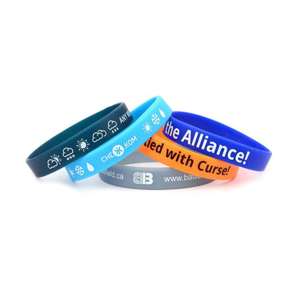 Screen Printed Silicone Wristbands