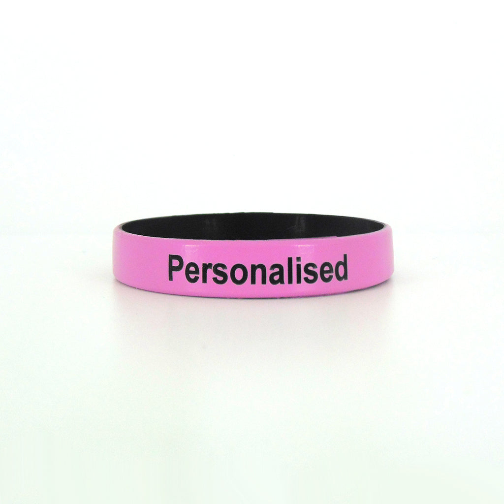 Customized Wristband Text Logo Silicone Rubber 12 mm