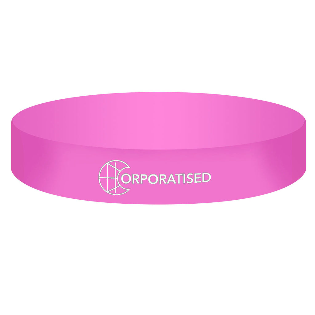 Ink Filled Colour Silicone Wristbands