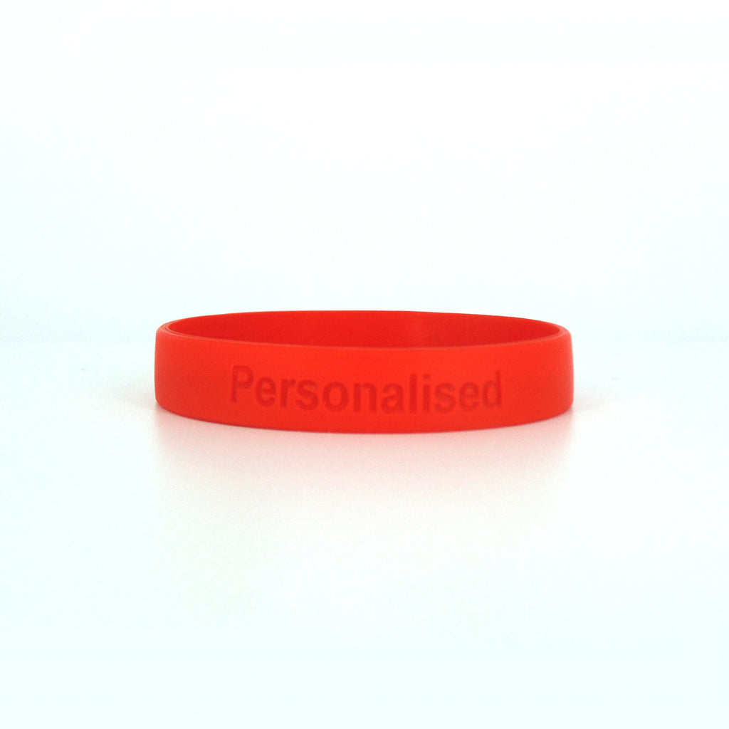 Debossed One Colour Silicone Wristbands