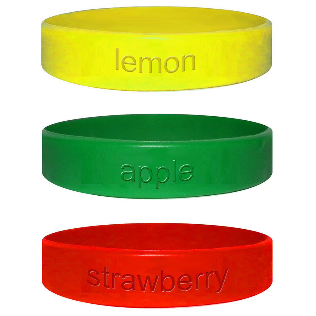 Scented Debossed Silicone Wristbands